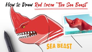 How to Draw a Red Monster from The Sea Beast Easy Step By Step