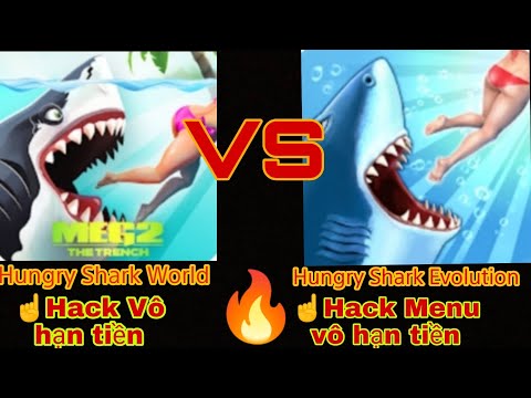 share game hack - Share 2 APK Game hack về tựa game,Hungry Shark World và Hungry Shark Evolution,Hack vô hạn tiền,Menu