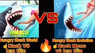 Share 2 APK Game hack về tựa game,Hungry Shark World và Hungry Shark Evolution,Hack vô hạn tiền,Menu screenshot 3