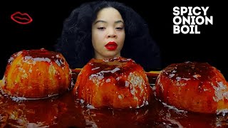 Spicy Buttery Onion Boil, Onion One Bite Challenge |tiktok Viral | Mukbang Asmr | Mmm Asmr