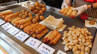 훈훈한 부부가 만드는 1,000원 수제어묵, 핫바, 100% 생선살! l Various Fish Cake Bars in a Market – Korean Street Food