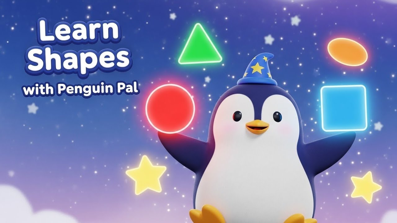 Learn Shapes with Penguin Pal 🐧🎨 | Fun Nursery Rhymes & Toddler Learning Adventure