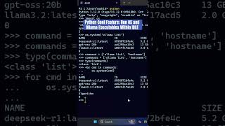Python Cool Feature: Run OS and Ollama Executables Within IDLE #os #python #tipsandtricks