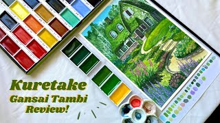 🎨 My 1st Watercolour Painting! | KURETAKE Gansai Tambi First Impressions + Speed Paint Ghibli Scene