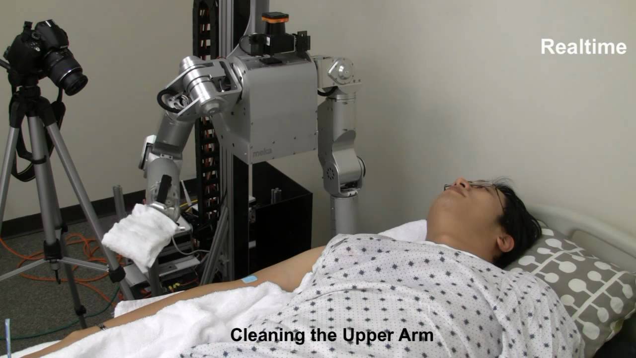 Towards an Assistive Robot that Autonomously Performs Bed Baths for