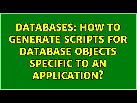 Databases: How to