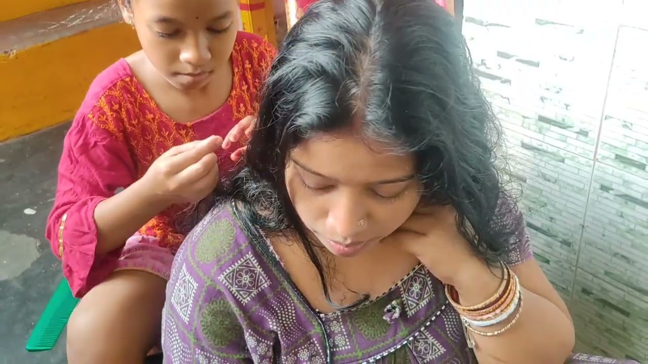 My daughter nit picking my Hair & Braid my Hair