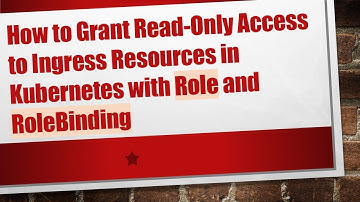 How to Grant Read-Only Access to Ingress Resources in Kubernetes with Role and RoleBinding