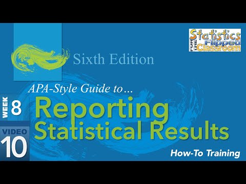 APA Style Reporting Statistical Results (8-10)