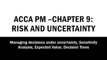 ACCA PM - F5: Chapter 9 🚀– Risk and Uncertainty in 7 Minutes | Decision Trees, EV, Sensitivity #ACCA