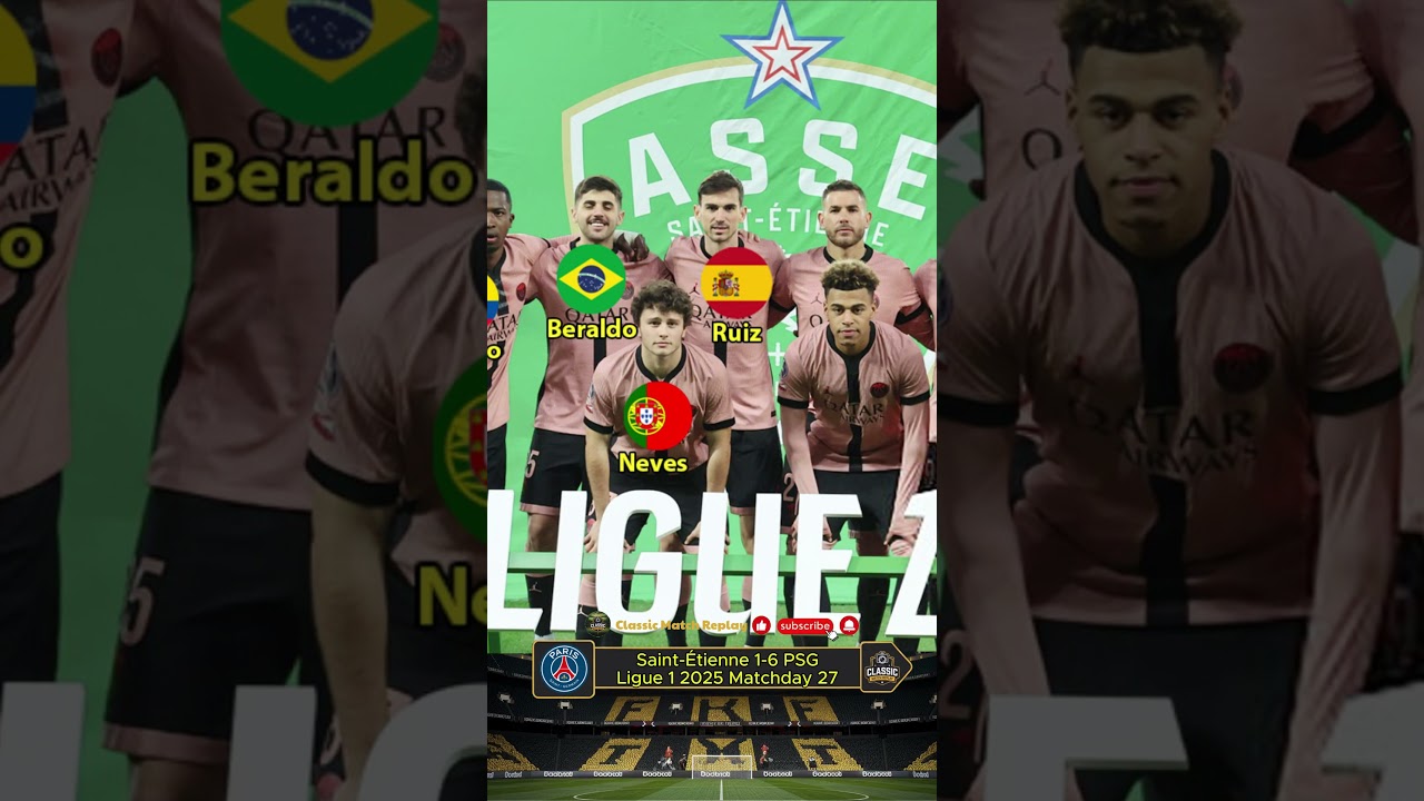 Saint Étienne 1-6 PSG Ligue 1 2025 Matchday 27 | Player's Nation