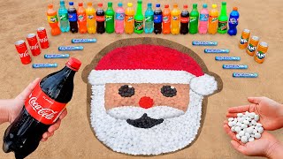 🎅🏼 Coca-Cola \& Mentos vs Giant Santa Underground with Orbeez and Popular Sodas