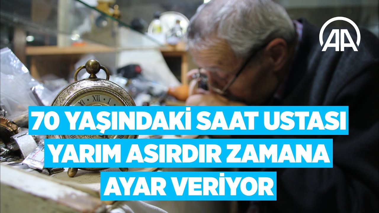 70 yaşındaki saat ustası yarım asırdır zamana ayar veriyor
