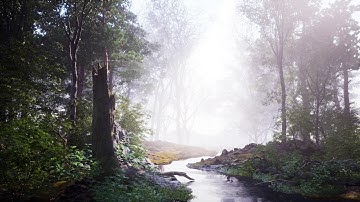 Unreal Engine 4 / UE4 :: RTX Nature Study :: Misty Forest River #1 :: Finn Meinert Matthiesen