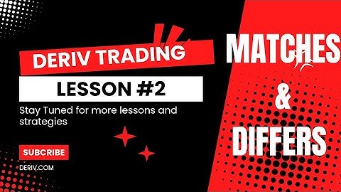 MATCHES/DIFFERS SIMPLE AND PROFITABLE STRATEGY// 99.99% Winning rate //DERIV TRADING #binarytrading