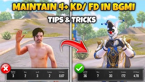 🔥How To Maintain 4+ KD In BGMI/ PUBG MOBILE || Noob To Pro Tips And Tricks