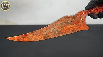 Restoration Old Rusted Big Handmade Knife