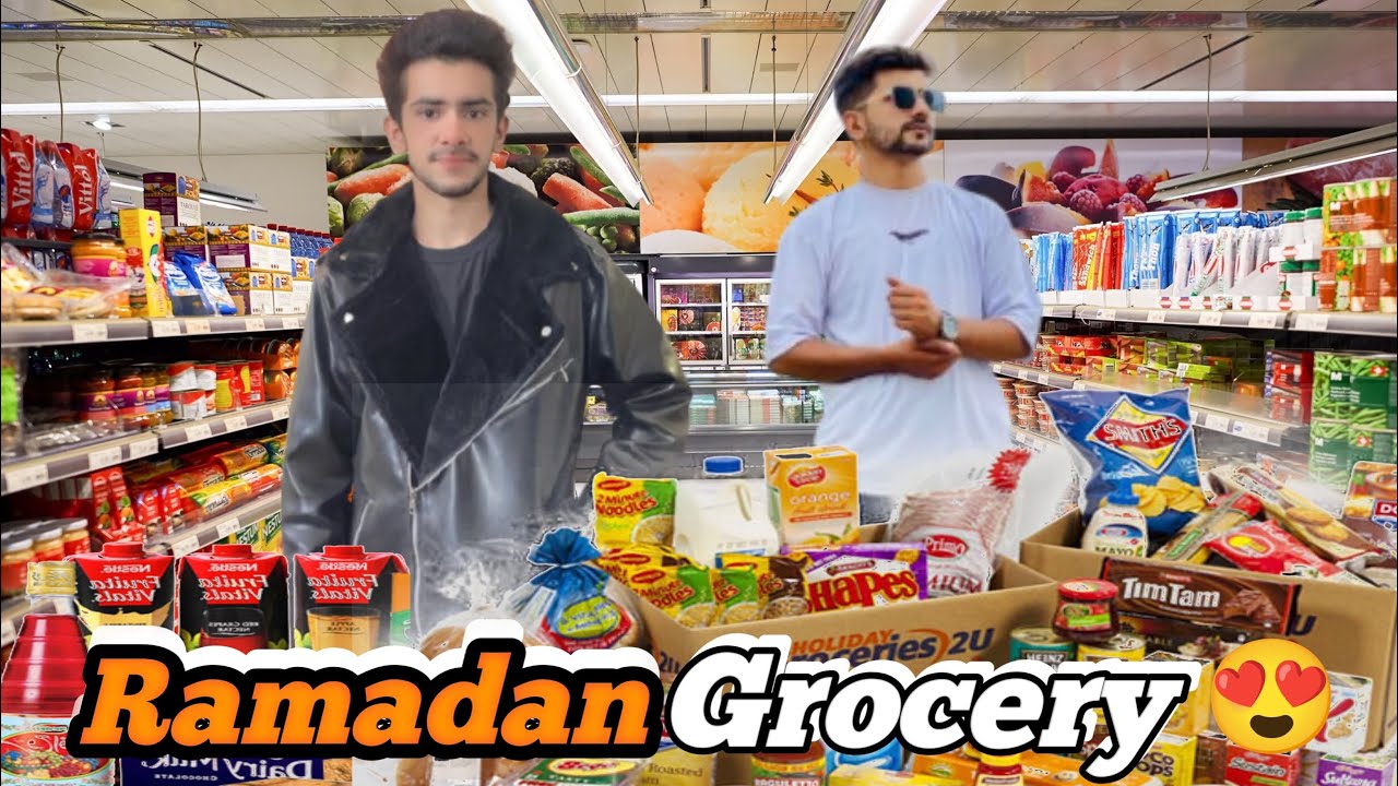 RAMADAN GROCERY WITH Family 😍 🛒 | Ramadan GROCERY UNBOXING 😍|Sameer bhai na ice cream khalyi 🥰