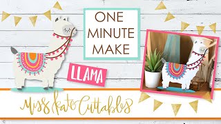 One Minute Make - Llama - How To Assemble DIY Tutorial with FREE SVG Files