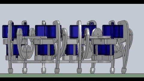 octopod walk simulation in SolidWorks