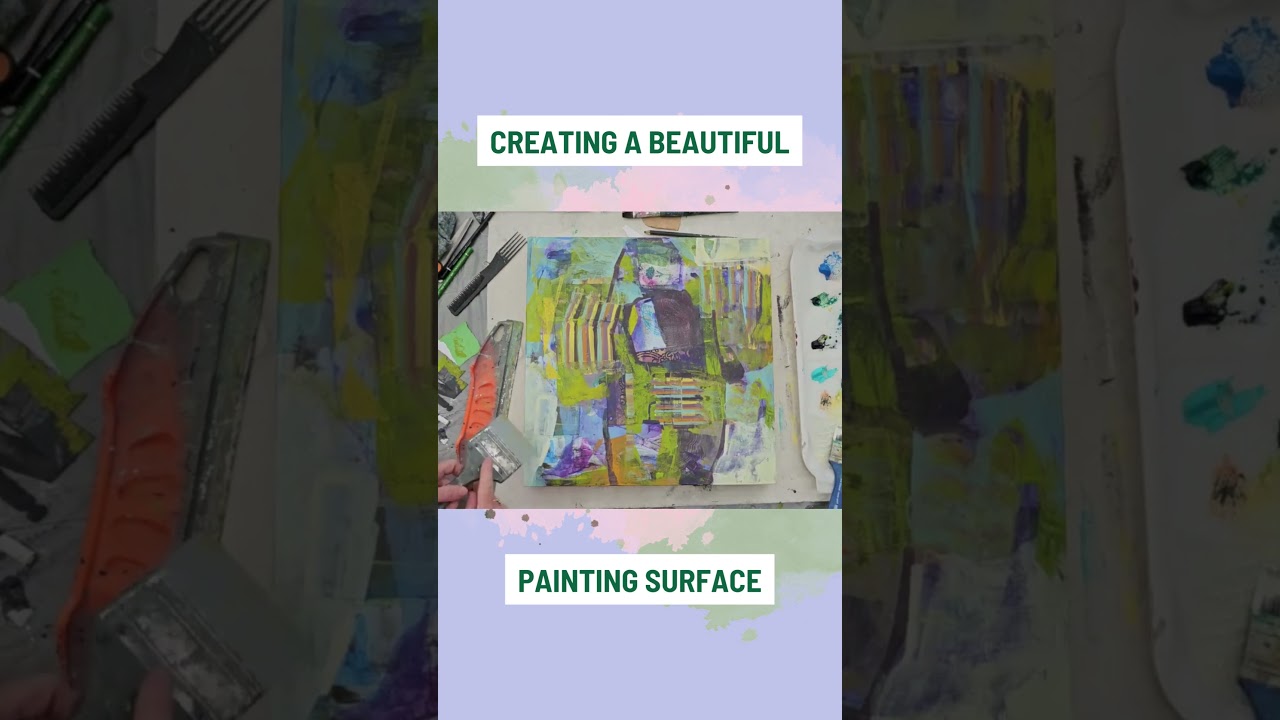 Building Abstract Painting Surface Using Thick & Thin Paint