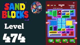 Sand blocks drop puzzle level 474 Hard level solution and walkthrough 