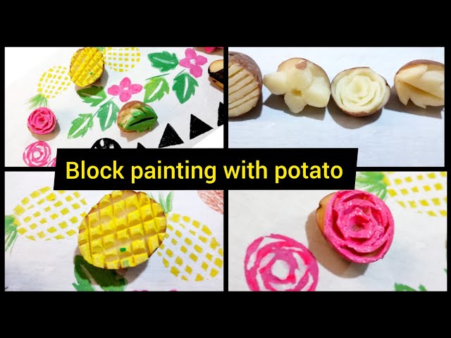 How to Make a Potato Stamp Block Print — The Green Mad House