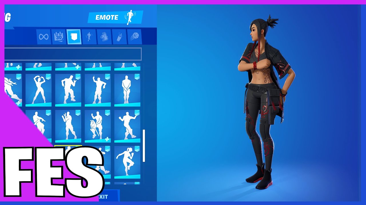 Fortnite Sierra Skin With all my Fortnite Dances & Emotes!