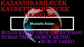 BULGS KZBGY ORGE CATES TOASO SUMAS TMSN AKMGY AKYHO BURCE VAKKO KAZANDIRAN KAYBETTİREN HİSSE ANALİZİ