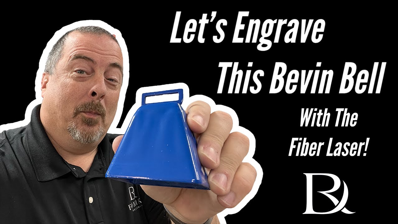 Blue Bevin Bell Engraved on the OMTech 30 Watt Fiber Laser