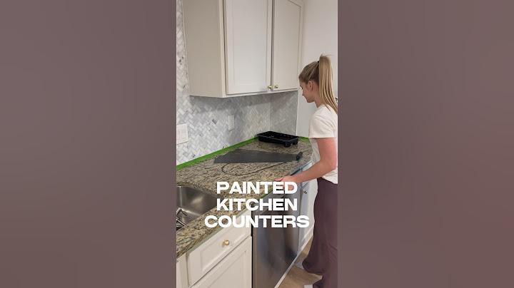 PAINTING MY COUNTERTOPS?! Would you ever try this? Kitchen Makeover Part 2! #diy #home #shorts