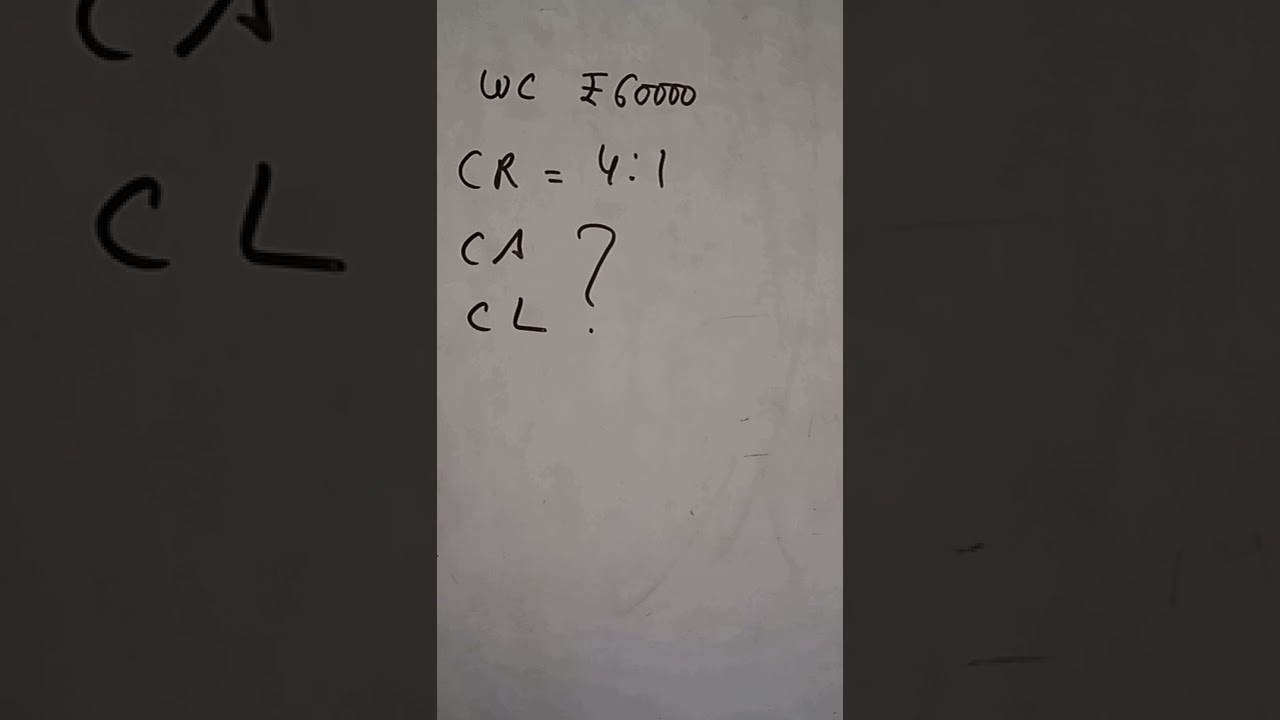 find current assets and current liabililites