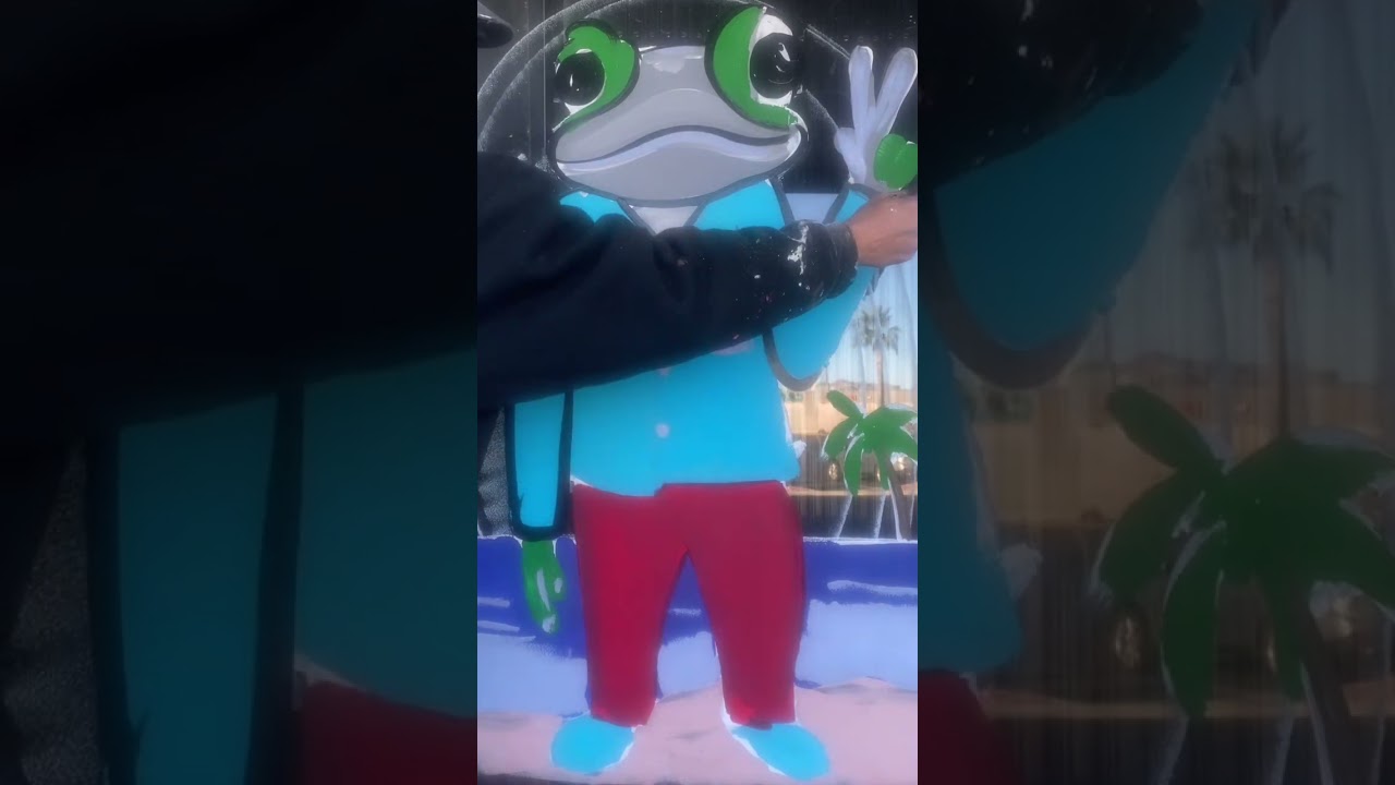 How to paint Bad Bunny Super Bowl window painting tutorial 