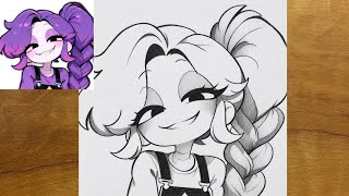 Lily Lovebirds Drawing 💜 Playtime | Step by Step Drawing Tutorial✅