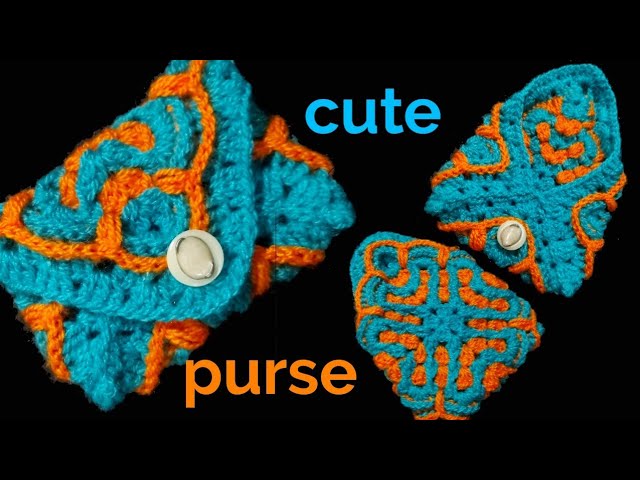 Make this stylish purse with just 20 grams of wool #crochet