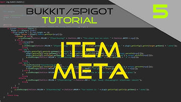 Minecraft Bukkit/Spigot Plugin Tutorial #5 : ItemMeta