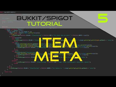 Minecraft Bukkit/Spigot Plugin Tutorial #5 : ItemMeta