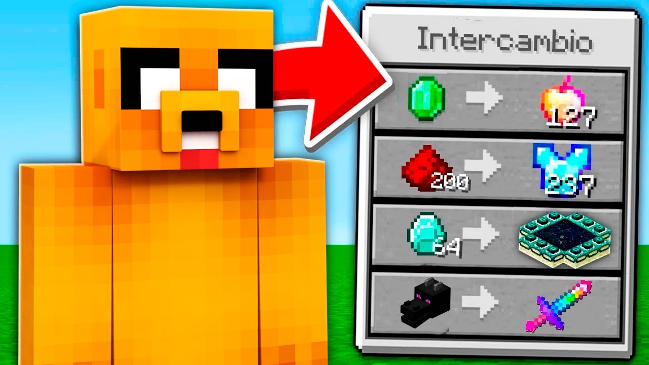 Paso Minecraft pero los YOUTUBERS me Intercambian Items OP