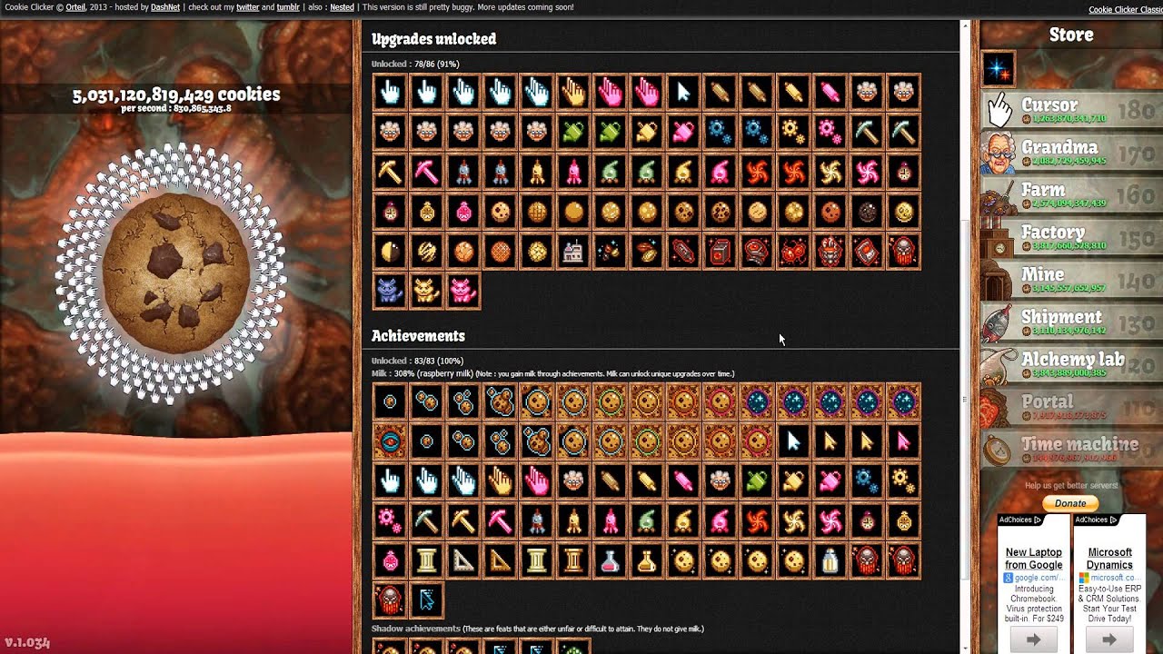 Finished' cookie clicker, going for a final burst of cookies to get into  vigintillion : r/CookieClicker