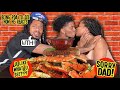 BEING PDA MUKPRANK IN FRONT OF MY DAD TO SEE HOW HE REACTS | KINGCRABS+ EGGS + LOBSTER TAIL MUKBANG