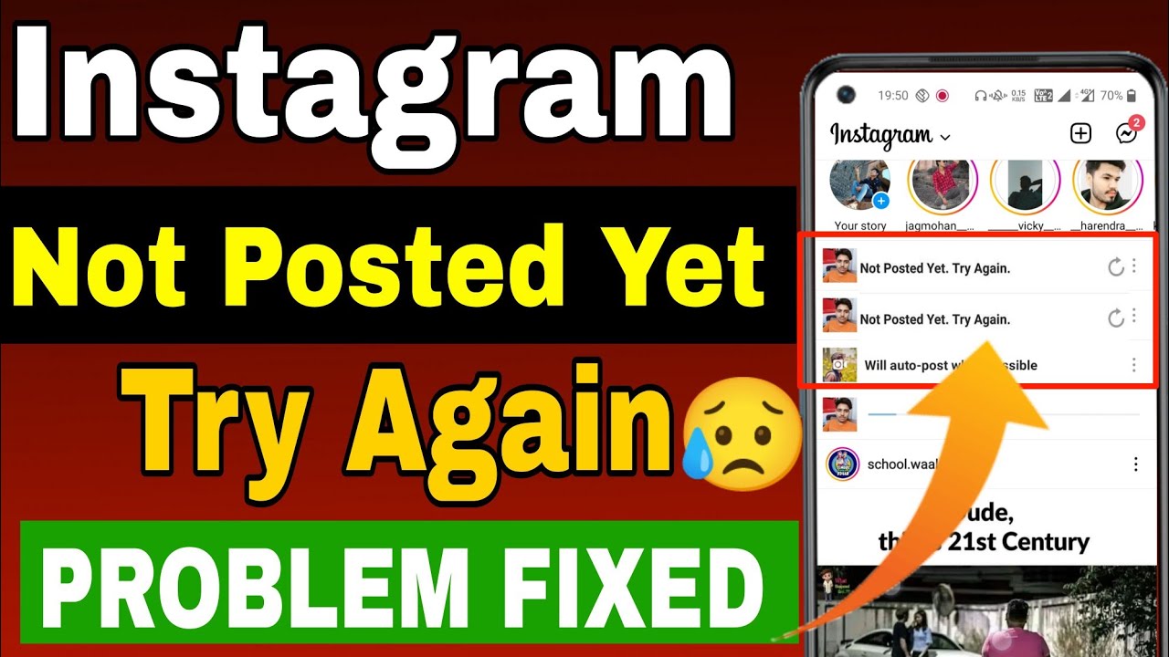 Not Posted Yet Try Again Instagram Photo Can't Be Posted Instagram