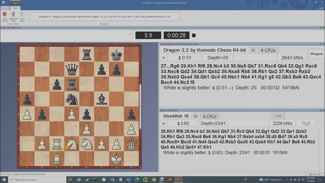 Komodo 9 vs Stockfish 6 Chess Engine Tournament (32-bit single-core CPU  benchmark) 