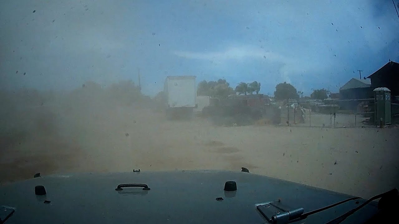 Storm Chaser Driving Through Large Dust Devils, Lake Elsinore, CA - 7/18/2021