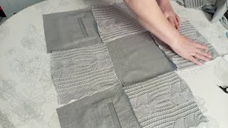 картинка: DIY. Джемпер в стиле пэчворк из старых вещей.