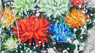 油絵】【菊】 #油絵 #手書き #アート #絵画販売 #絵画 #絵 #油彩画