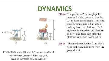 DYNAMICS, Example 14.3.10 Principle of Work and Energy