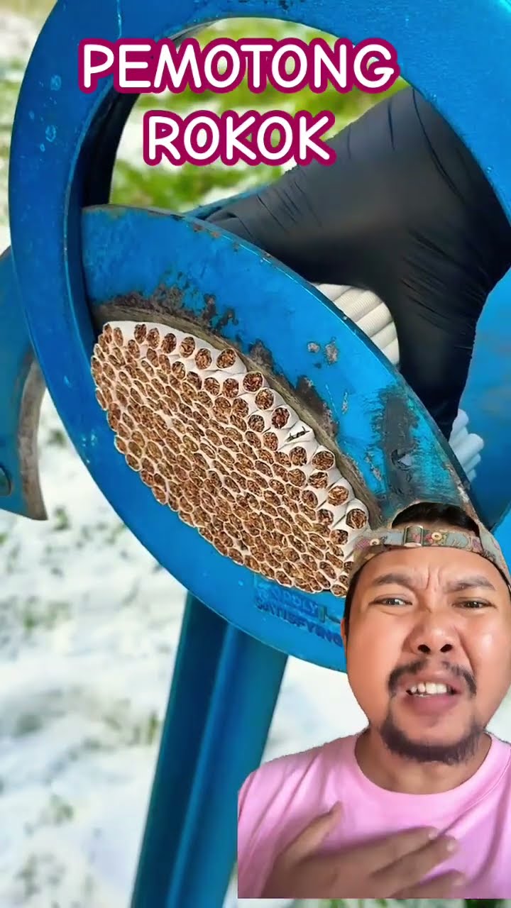 MESIN PEMOTONG ROKOK!!!! #satisfying #crushing #machine #oddlysatisfying