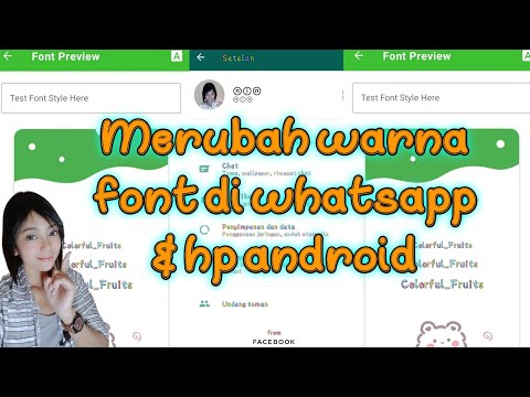 Merubah Warna Font Di WhatsApp & Hp Android || Font Change and Color Font Android