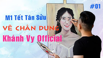 Acrylic Portrait Painting Of Khanh Vy Official - Jesh Nguyen