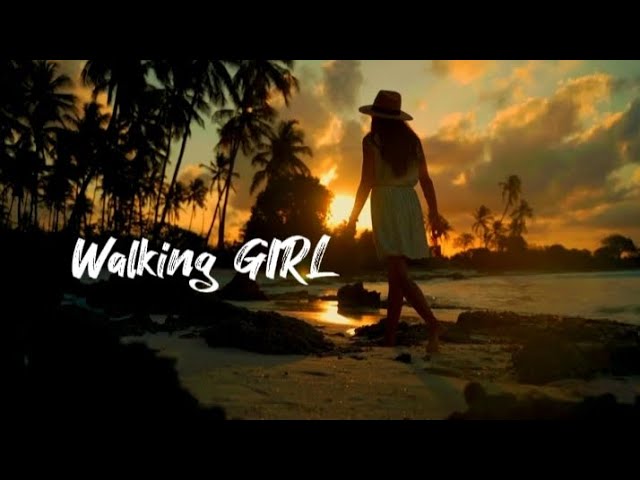 Walking Girl cinematic aesthetic. || nature beach aesthetic class=